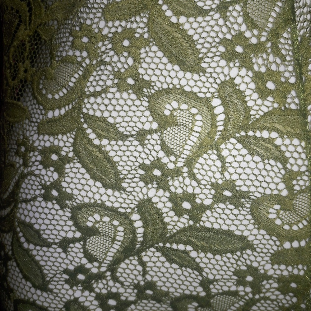 Sheer Green Lace Stretchy Harness Bodysuit Romper! - Picture 6 of 6